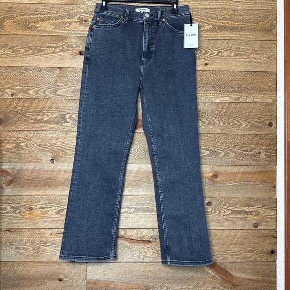 RE/DONE 70's Crop Boot Jeans in Stoned Noir Size 29 NWT - Picture 4 of 13